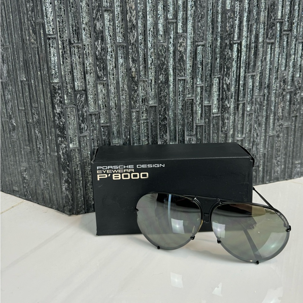🤩Porsche Design All Black XL Aviator Sunglasses P’8478 69mm & Extra Lenses